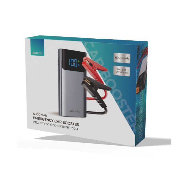 ⁦בוסטר התנעה לרכב 6000mAh Nordic⁩ – תמונה ⁦2⁩