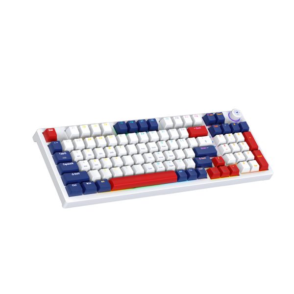 מקלדת גיימינג מכאנית אלחוטית Nordic GK96 צבע לבן