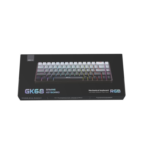 ⁦מקלדת גיימינג מכאנית אלחוטית Nordic GK68⁩ – תמונה ⁦2⁩