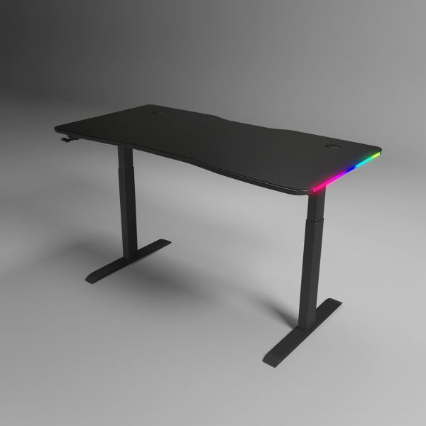 שולחן גיימינג מתכוונן Nordic Apex Frame RGB עם משטח לעכבר