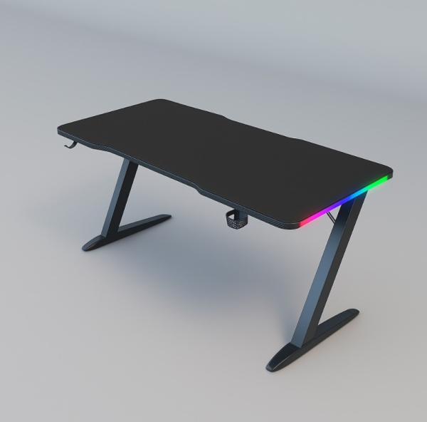 שולחן גיימינג Nordic Zero Lag RGB עם משטח לעכבר